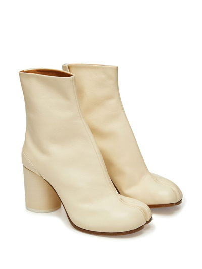 Shop Maison Margiela Tabi 80mm Ankle Boots In Neutrals