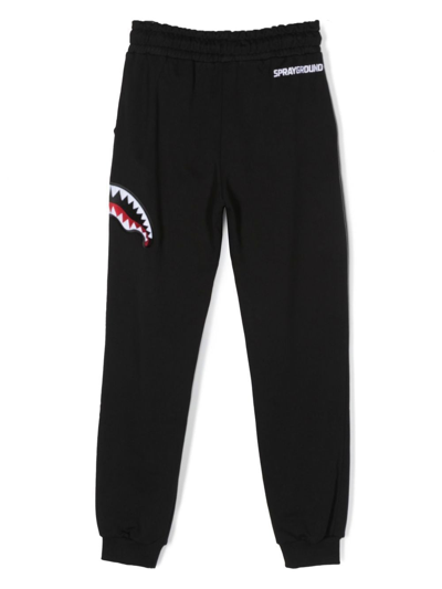 Shop Sprayground Kid Shark-print Joggers In Black