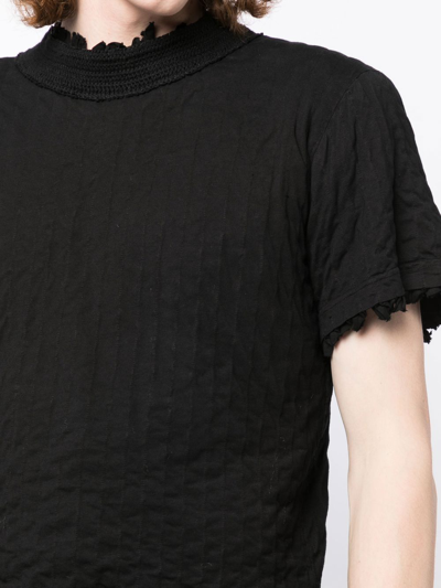 Shop Craig Green Ruched Short-sleeved T-shirt In Black
