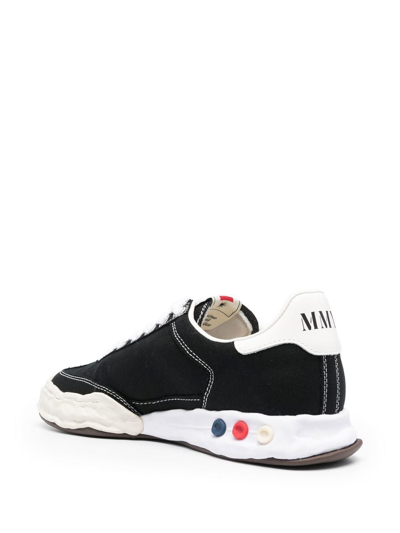 Shop Miharayasuhiro Logo-print Lace-up Sneakers In 黑色