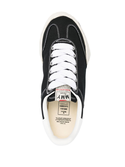 Shop Miharayasuhiro Logo-print Lace-up Sneakers In 黑色