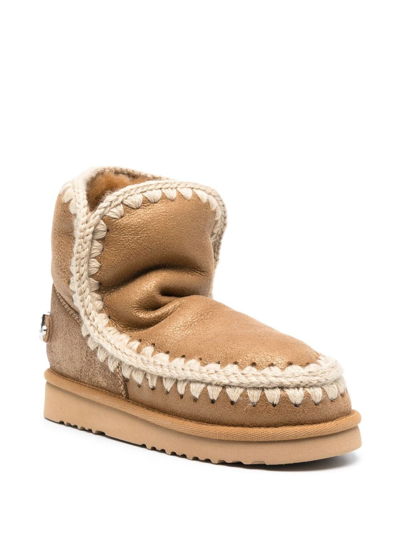 Shop Mou Eskimo Ankle Boots In 褐色