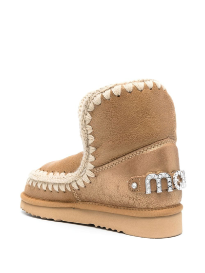 Shop Mou Eskimo Ankle Boots In 褐色