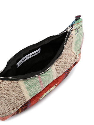 Rave Review Tartan-check Wool Shoulder Bag In 粉色