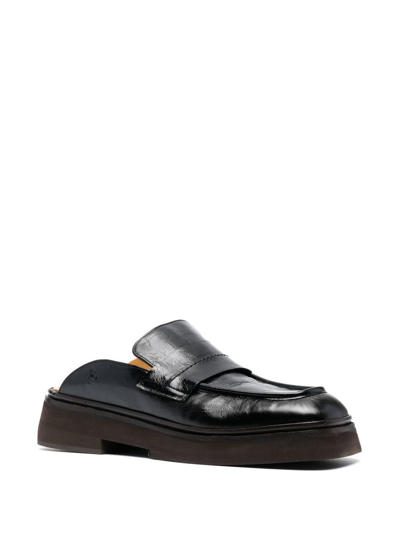 Shop Rejina Pyo Square-toe Flat Leather Mules In Black