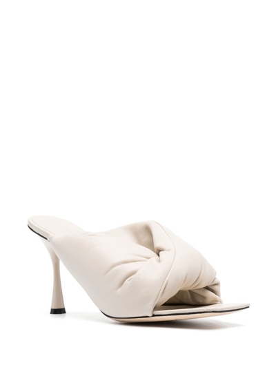 Studio Amelia Croissant 100mm Mules In Neutrals