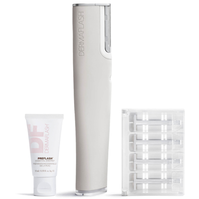 Shop Dermaflash Luxe+ Advanced Sonic Dermaplaning And Peach Fuzz Removal - Stone
