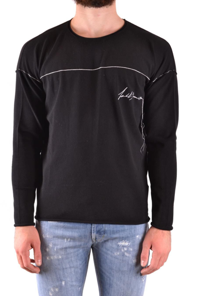 Shop Isabel Benenato Men's  Black Cotton Sweatshirt
