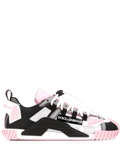 Shop Dolce E Gabbana Women's  Pink Leather Sneakers