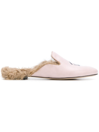 Shop Chiara Ferragni Women's  Pink Leather Loafers