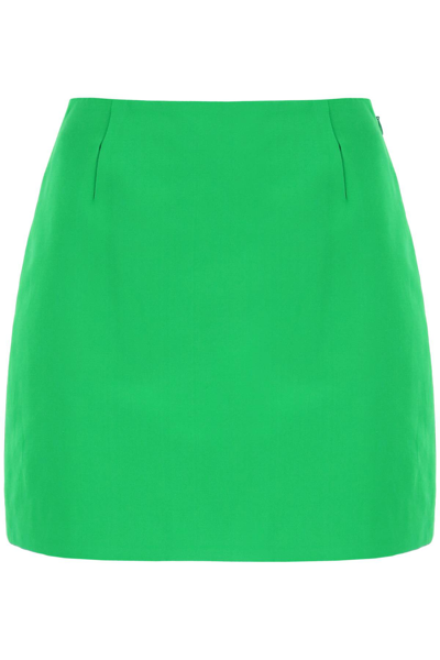Shop Mvp Wardrobe 'perry' Satin Mini Skirt In Green