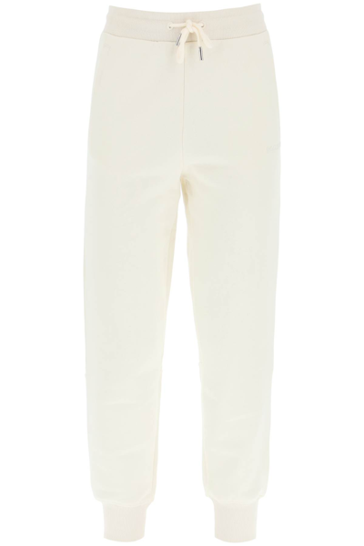 Shop Woolrich Logo Embroidery Joggers In White