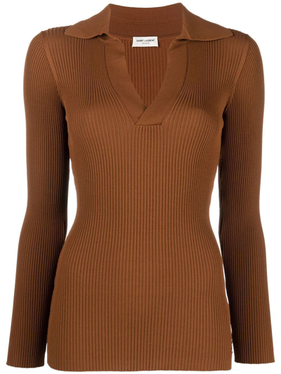 Shop Saint Laurent Saint L Au Rent Women's  Brown Viscose Sweater
