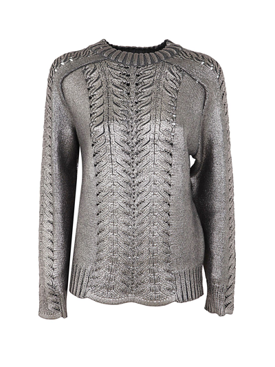 Shop Alberta Ferretti Women's  Grey Other Materials Sweater