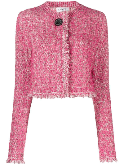 Shop Lanvin Women's  Pink Cotton Jacket