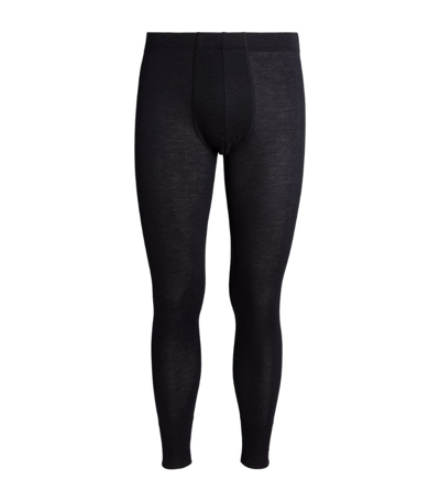 Shop Hanro Silk-cashmere Leggings In Black