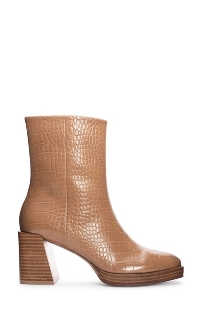 Shop Chinese Laundry Danica Croc Embossed Bootie In Camel