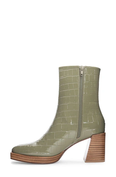 Shop Chinese Laundry Danica Croc Embossed Bootie In Olive