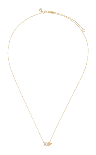 Shop Sydney Evan Xo Script 14k Gold Diamond Necklace
