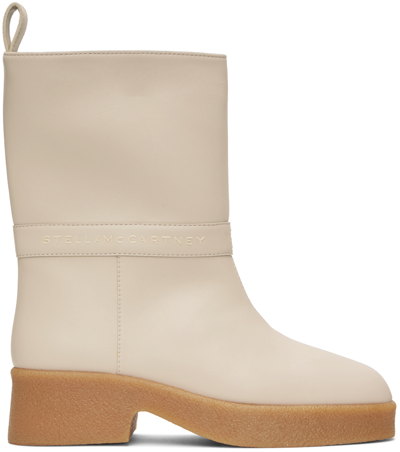 Shop Stella Mccartney Off-white Skyla Alter Sport Mat Boots In 9730 Gazelle