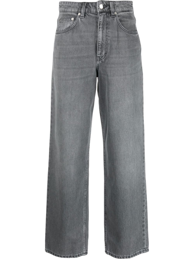 Shop Filippa K Kay High-waisted Jeans In Grey