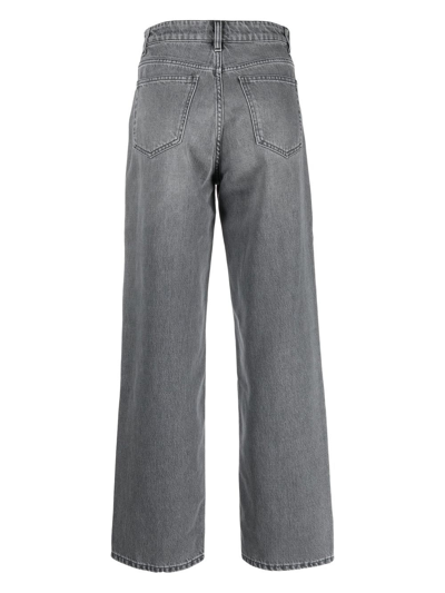 Shop Filippa K Kay High-waisted Jeans In Grey