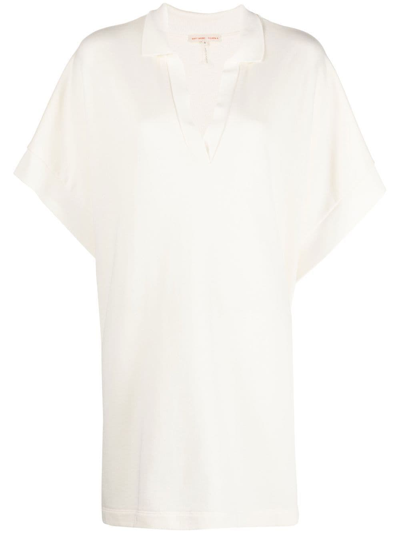 Shop Filippa-k Soft Sport V-neck Short-sleeved Shirt In Neutrals