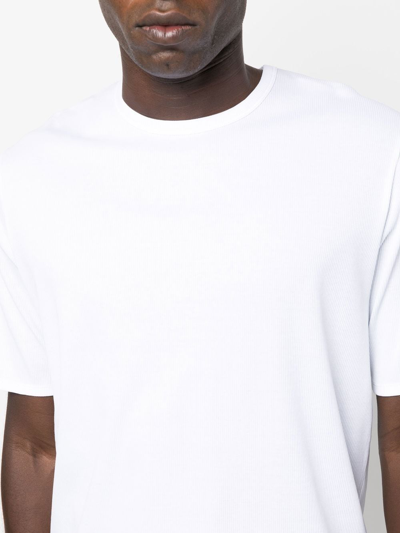 Shop Filippa K Ribbed Short-sleeve T-shirt In White