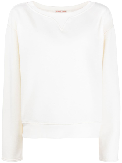 Shop Filippa-k Soft Sport Boat-shaped Neckline Jumper In Neutrals