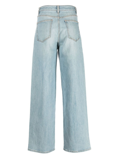 Shop Filippa K Viana High-waisted Wide-leg Jeans In Blue