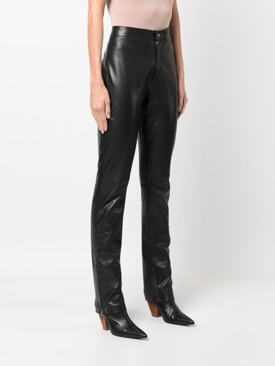 Shop Filippa K Cassidy Leather Trousers In Black
