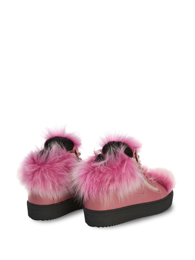 Shop Giuseppe Zanotti Marlena Winter Mid-top Sneakers In Pink