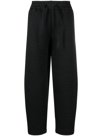 Shop Byborre Tapered Cropped Trousers In Black