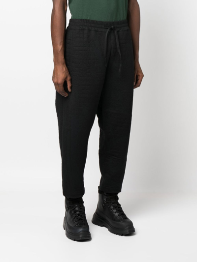 Shop Byborre Tapered Cropped Trousers In Black