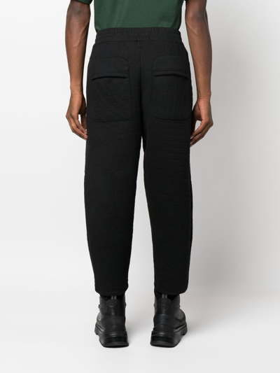 Shop Byborre Tapered Cropped Trousers In Black