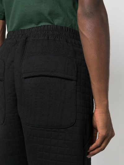 Shop Byborre Tapered Cropped Trousers In Black