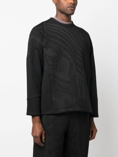 Shop Byborre Embroidered Design Sweatshirt In Black