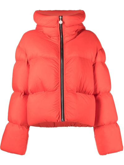 Shop Ienki Ienki Zipped-up Hooded Jacket In Red