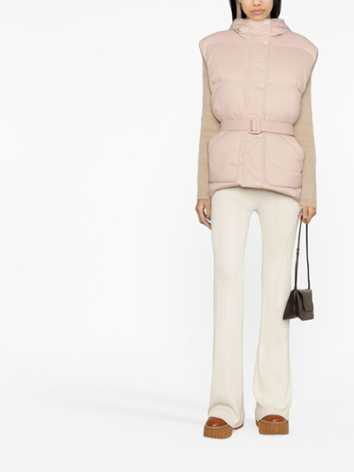 Ienki Ienki Belted-waist Puffer Vest In Pink