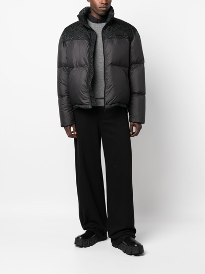 Shop Versace Zip-fastening Padded Jacket In Black