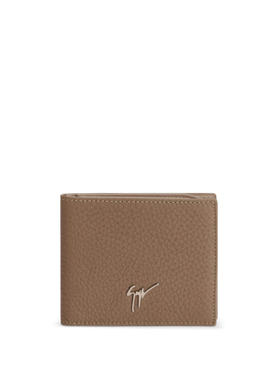 Shop Giuseppe Zanotti Albert Logo-plaque Wallet In Brown