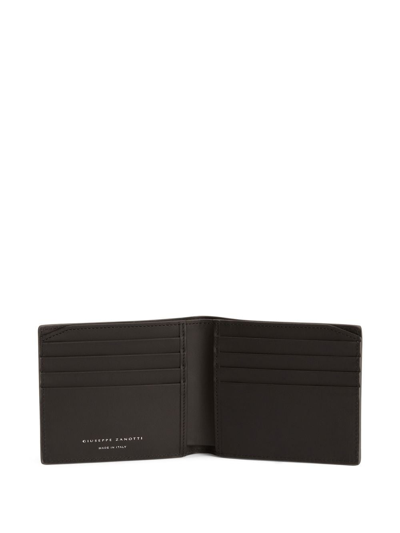 Shop Giuseppe Zanotti Albert Signature-plaque Folding Wallet In Black