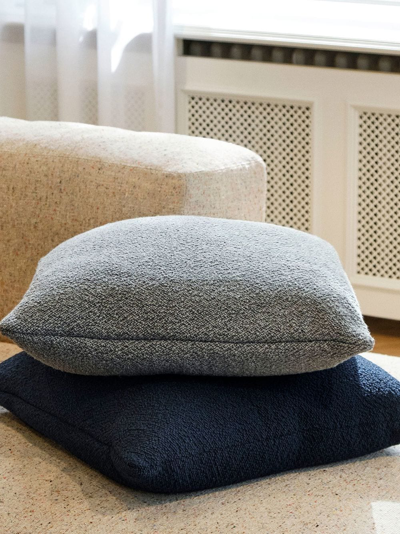 Hay Texture Square Cushion In Blue