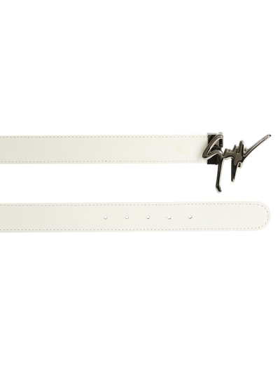 Shop Giuseppe Zanotti Giuseppe Logo-buckle Belt In White