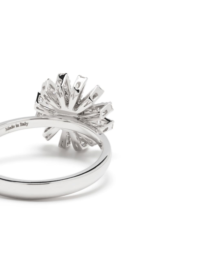 Shop Damiani 18kt White Gold Margherita Diamond Ring