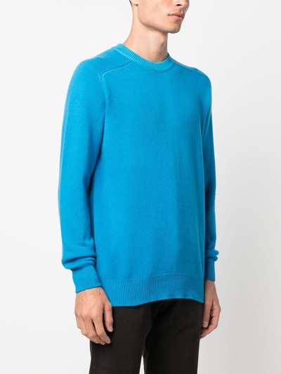 Shop Altea Fine Knit Jumper In Blue