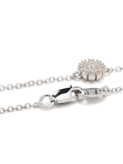 Shop Damiani 18kt White Gold Margherita Diamond Bracelet In Silver