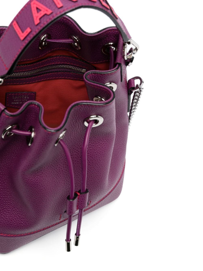 Shop Lancel Ninon Medium Bucket Bag In Purple