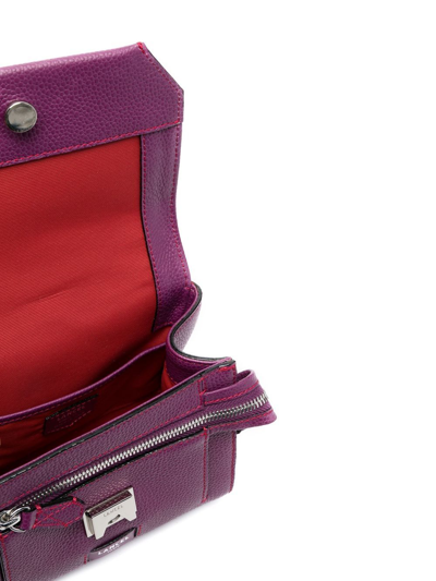 Shop Lancel Ninon Small Flap Bag In Purple