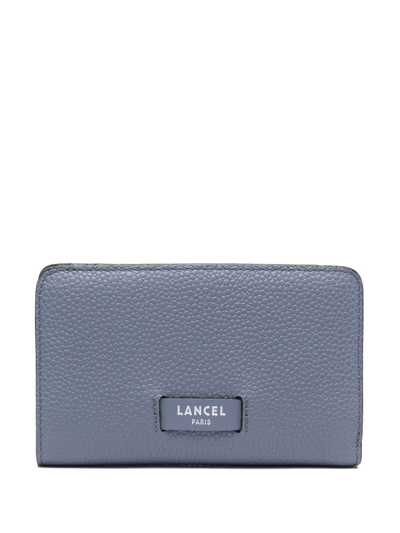 Shop Lancel Ninon Rectangular Compact Zipped Wallet In Blue